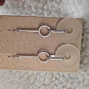 GUC Silver with Clear Circle Earrings